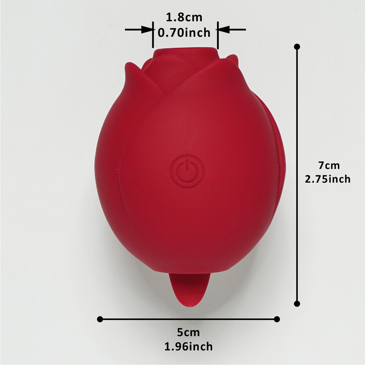 Red Rose-Shaped App-Controlled Suction & Tongue Massager - Sensual Chest Teasing Adult Toy
