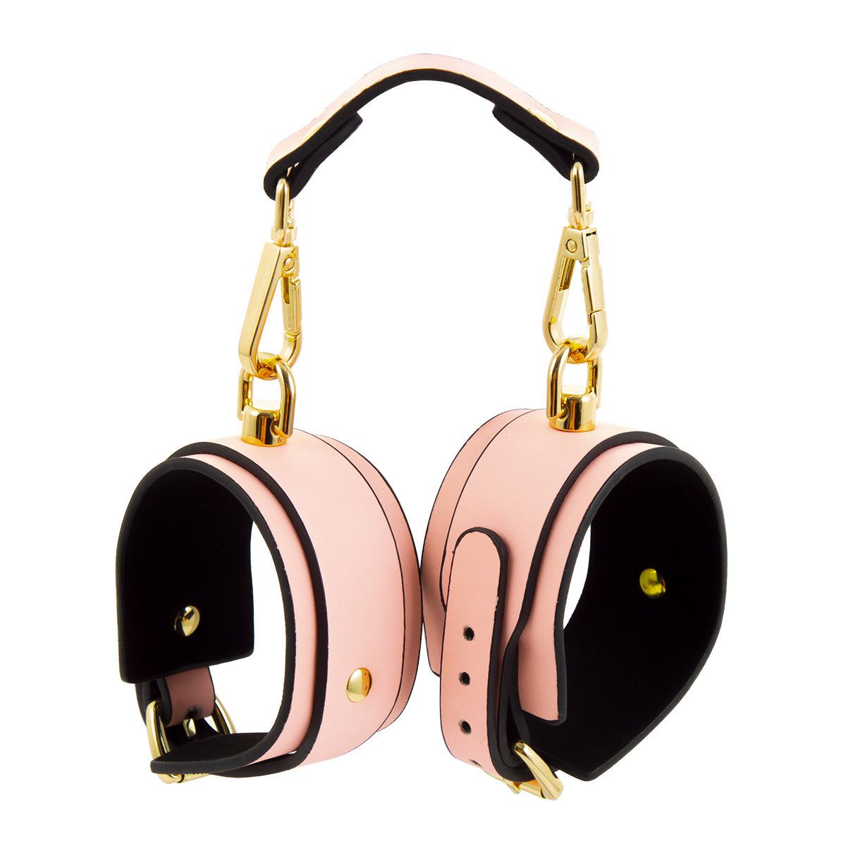 Adjustable PU Leather Bondage Cuff - Wrist/Ankle Restraint, Sold Individually(Luminous pink-Handcuffs)