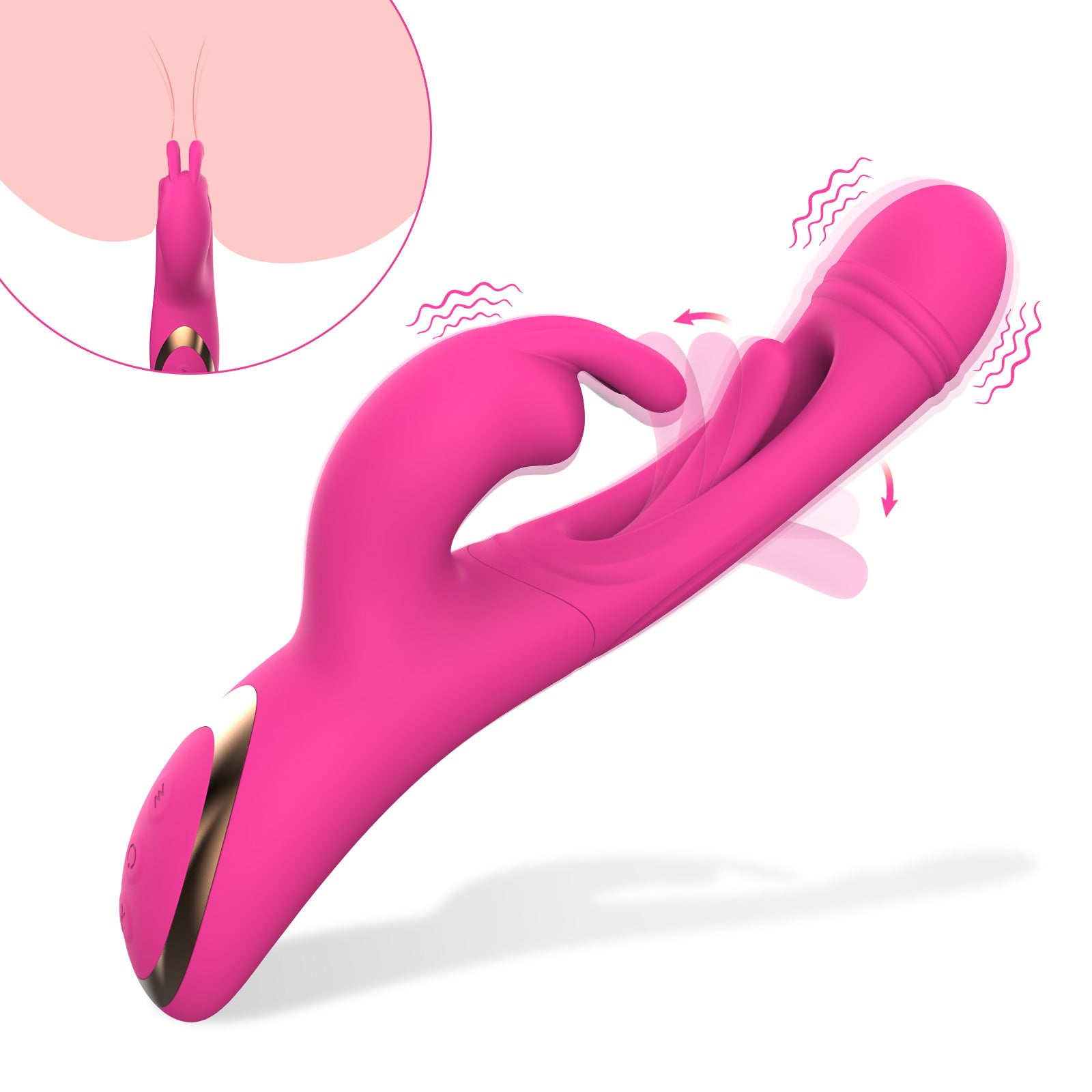 Purple Sensual Dual-Action Rabbit Vibrator - G-Spot Massager & Flickering Clitoral Tongue - 12 Intense Modes, USB Rechargeable Silicone