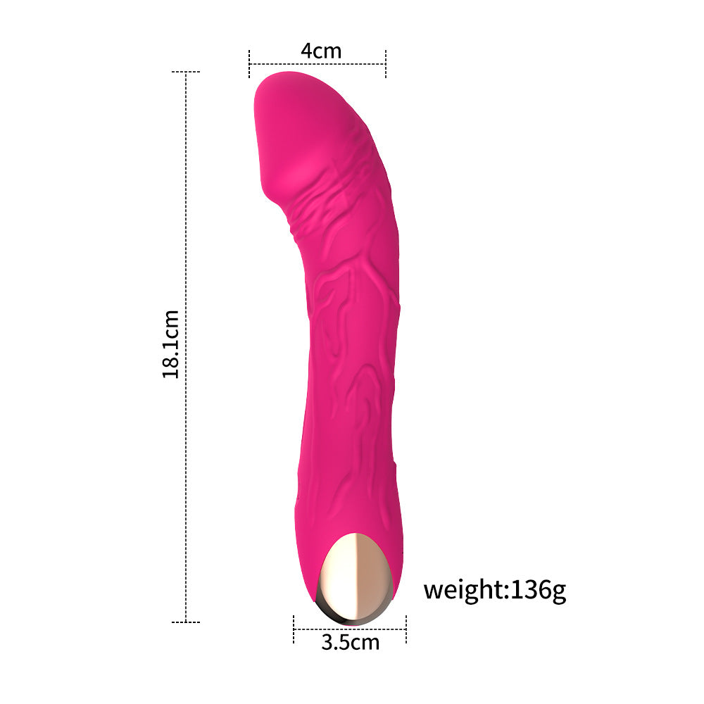 Pink Intense Pleasure G-Spot Vibrator - 20 Speed Rechargeable Silicone Wand with Magnetic Charging