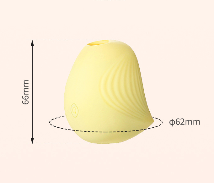 Yellow Macaron-Style Women's Suction Vibrator - Compact Foreplay Massager for Intimate Pleasure