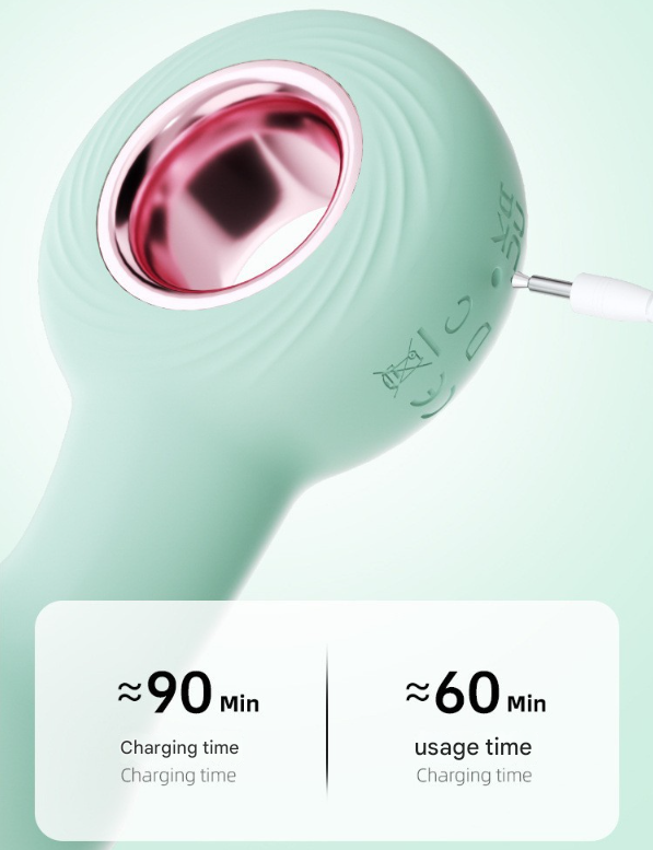 Black Handheld G-Spot & Prostate Massager with Beads- (USB Rechargeable)