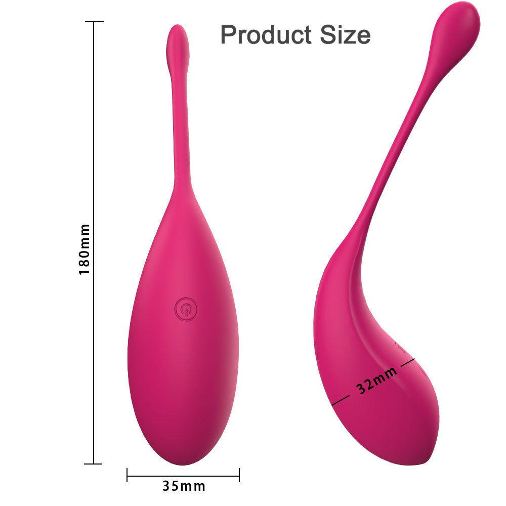 Rose red Wearable Vibrating Egg with APP Remote Control - Unisex Pleasure Toy